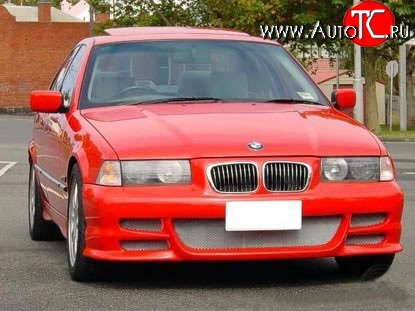 8 149 р. Передний бампер Seidl V2 BMW 3 серия E36 седан (1990-2000) (Неокрашенный)  с доставкой в г. Москва