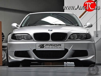 11 799 р. Передний бампер Prior Design BMW 3 серия E46 седан дорестайлинг (1998-2001) (Неокрашенный)  с доставкой в г. Москва