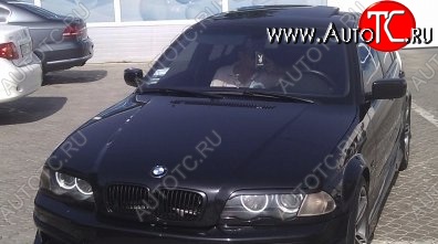 1 649 р. Реснички на фары M3-Style BMW 3 серия E46 седан дорестайлинг (1998-2001) (Неокрашенные)  с доставкой в г. Москва