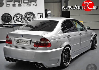 11 799 р. Задний бампер Prior Design  BMW 3 серия  E46 (1998-2005) седан дорестайлинг, седан рестайлинг (Неокрашенный)  с доставкой в г. Москва