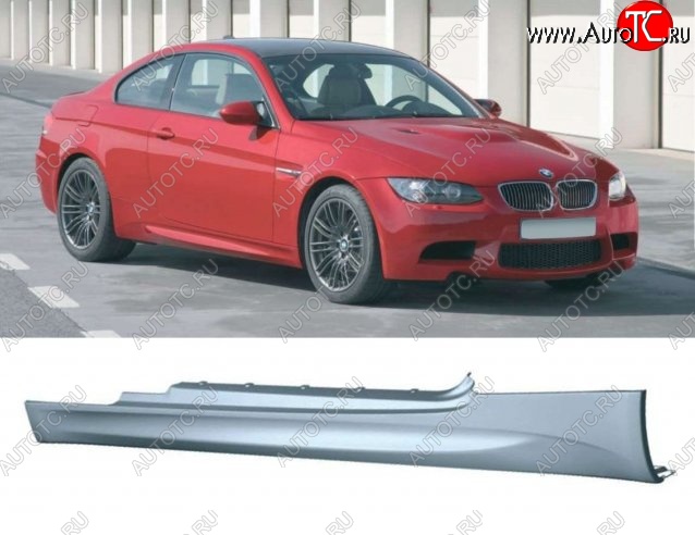 17 449 р. Пороги накладки E92 (Coupe) M-pakiet BMW 3 серия E92 купе дорестайлинг (2005-2010) (Неокрашенные)  с доставкой в г. Москва