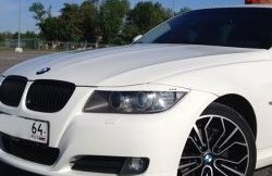 919 р. Комплект ресничек на фары M-VRS BMW 3 серия E90 седан дорестайлинг (2004-2008) (Без отверстий под светодиоды, Неокрашенные)  с доставкой в г. Москва. Увеличить фотографию 2