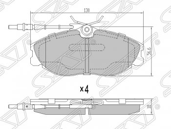 Колодки тормозные SAT (передние) CITROEN Xsara N0 хэтчбэк 3 дв. рестайлинг (2000-2003)