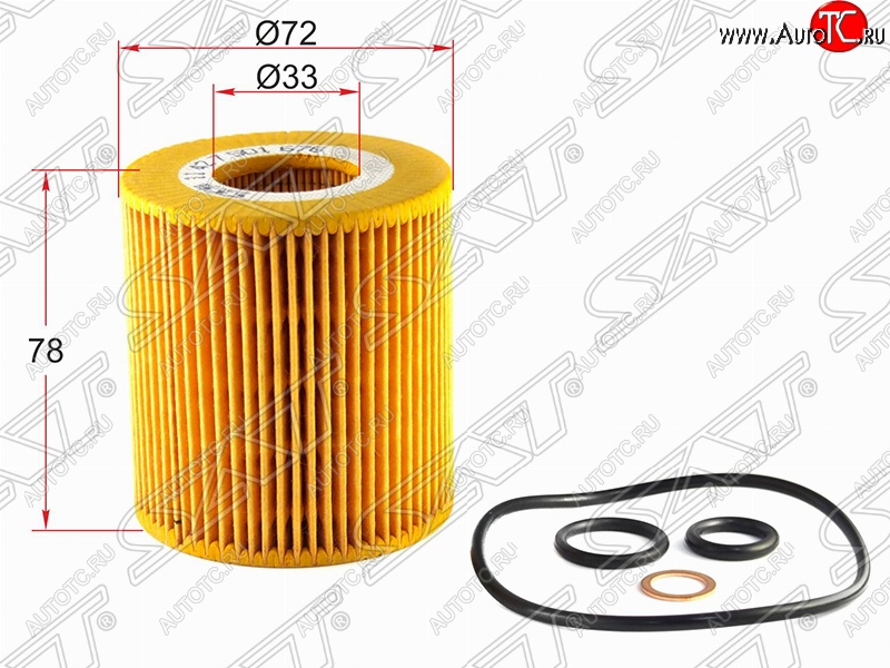 178 р. Фильтр масляный SAT (картридж) BMW 3 серия E90 седан дорестайлинг (2004-2008)  с доставкой в г. Москва