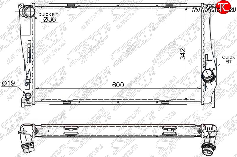 8 199 р. Радиатор двигателя SAT  BMW 1 серия  E87 - X1  E84  с доставкой в г. Москва