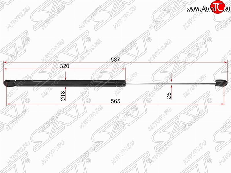 649 р. Упор крышки багажника SAT (газовый)  BMW X1  E84 (2009-2015)  с доставкой в г. Москва