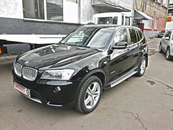 13 549 р. Подножки боковые WINBO OE Style BMW X3 F25 дорестайлинг (2010-2014)  с доставкой в г. Москва. Увеличить фотографию 1