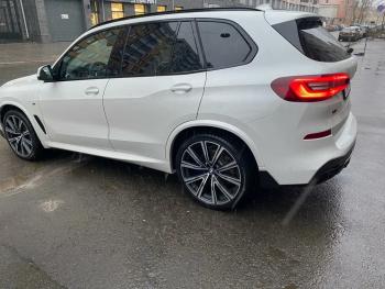 23 499 р. Диффузор заднего бампера М-Perfomance с элеронами  BMW X5  G05 (2018-2022) Inmax (цвет: черный глянец)  с доставкой в г. Москва. Увеличить фотографию 6