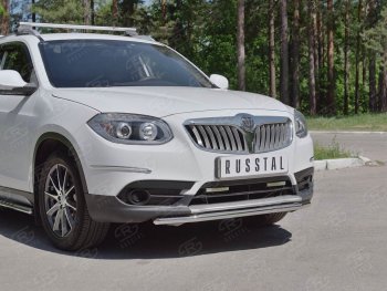 8 799 р. Одинарная защита переднего бампера из трубы d42 мм Russtal Brilliance V5 (2012-2018)  с доставкой в г. Москва. Увеличить фотографию 3