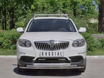 17 399 р. Защита переднего бампера (2 трубыØ42 мм, нержавейка) Russtal Brilliance V5 (2012-2018)  с доставкой в г. Москва. Увеличить фотографию 2