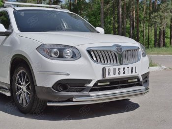 17 399 р. Защита переднего бампера (2 трубыØ42 мм, нержавейка) Russtal Brilliance V5 (2012-2018)  с доставкой в г. Москва. Увеличить фотографию 4