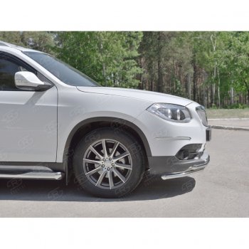 17 399 р. Защита переднего бампера (2 трубыØ42 мм, нержавейка) Russtal Brilliance V5 (2012-2018)  с доставкой в г. Москва. Увеличить фотографию 1