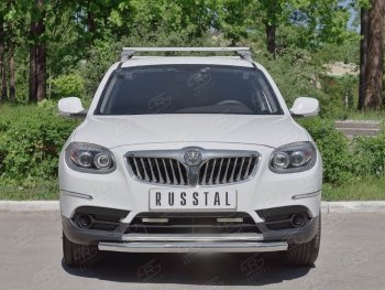 10 449 р. Одинарная защита переднего бампера из трубы d63 мм Russtal Brilliance V5 (2012-2018)  с доставкой в г. Москва. Увеличить фотографию 3