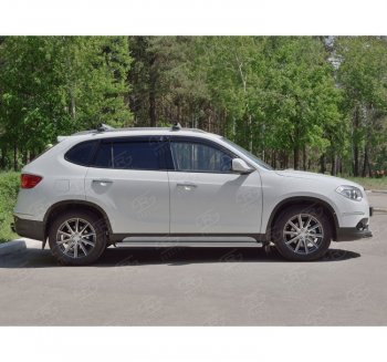 13 849 р. Защита порогов из круглой трубы d63 мм Russtal v1  Brilliance V5 (2012-2018)  с доставкой в г. Москва. Увеличить фотографию 2