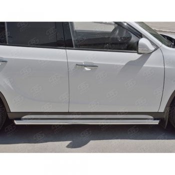 13 849 р. Защита порогов из круглой трубы d63 мм Russtal v1 Brilliance V5 (2012-2018)  с доставкой в г. Москва. Увеличить фотографию 1