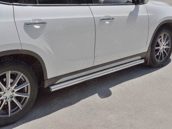 12 849 р. Защита порогов из круглой трубы d63 мм Russtal v2 Brilliance V5 (2012-2018)  с доставкой в г. Москва. Увеличить фотографию 3