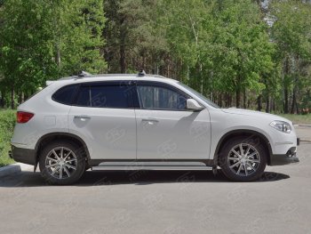 12 849 р. Защита порогов из круглой трубы d63 мм Russtal v2 Brilliance V5 (2012-2018)  с доставкой в г. Москва. Увеличить фотографию 1