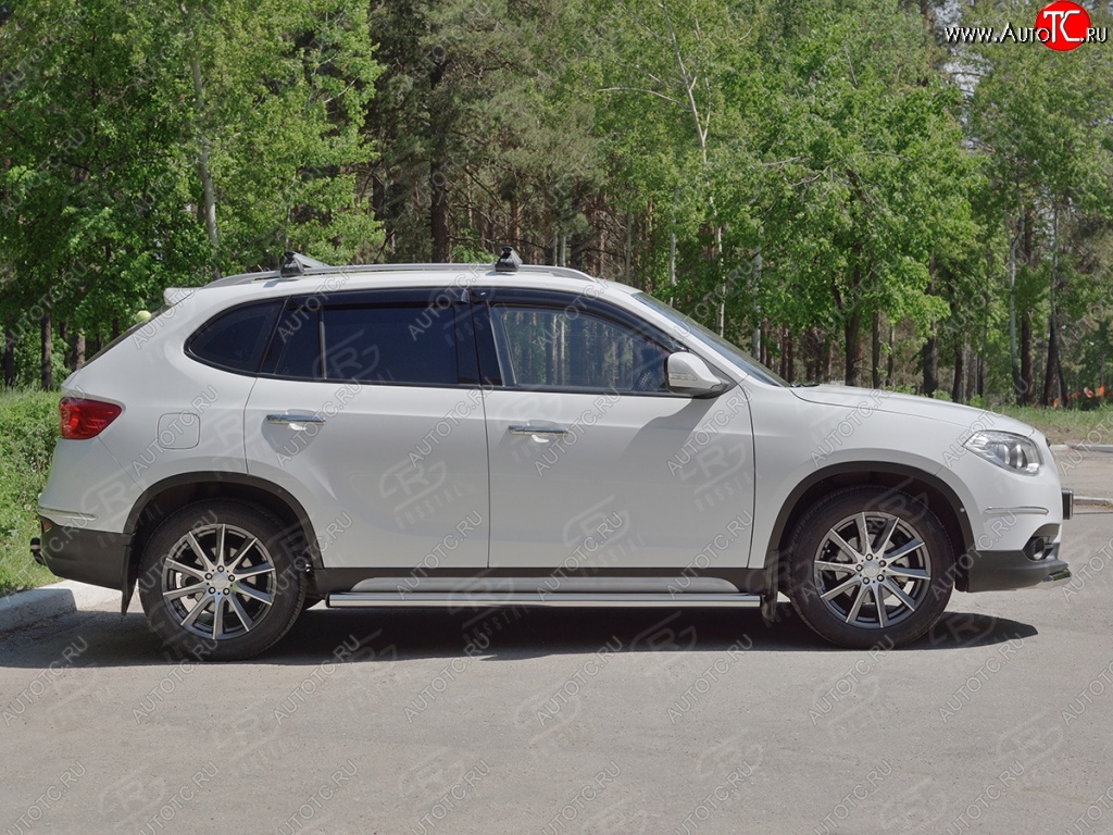 12 849 р. Защита порогов из круглой трубы d63 мм Russtal v2 Brilliance V5 (2012-2018)  с доставкой в г. Москва