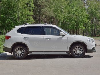 13 849 р. Защита порогов из круглой трубы d63 мм Russtal v3 Brilliance V5 (2012-2018)  с доставкой в г. Москва. Увеличить фотографию 3