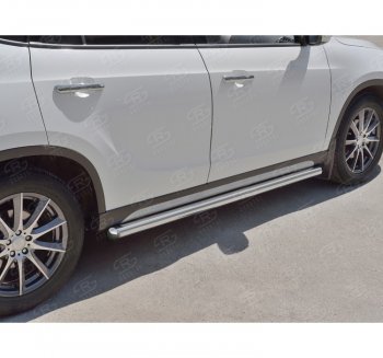 13 849 р. Защита порогов из круглой трубы d63 мм Russtal v3 Brilliance V5 (2012-2018)  с доставкой в г. Москва. Увеличить фотографию 1