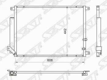 9 299 р. Радиатор кондиционера SAT Cadillac CTS седан (2007-2013)  с доставкой в г. Москва. Увеличить фотографию 1