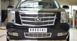 16 999 р. Одинарная защита переднего бампера диаметром 76 мм Russtal  Cadillac Escalade  GMT926 джип 5 дв. (2006-2014) короткая база  с доставкой в г. Москва. Увеличить фотографию 2