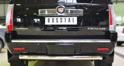 16 999 р. Защита заднего бампера (Ø76 мм, нержавейка) Russtal Cadillac Escalade GMT926 джип 5 дв. короткая база (2006-2014)  с доставкой в г. Москва. Увеличить фотографию 1