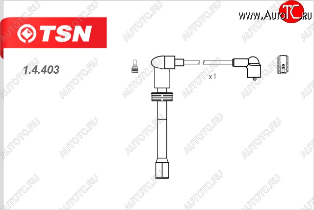 179 р. Провод высоковольтный свечной (№3) TSN  Chery Cross Eastar  B14 - M12  с доставкой в г. Москва