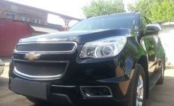 1 469 р. Нижняя сетка на бампер Russtal (черная) Chevrolet Trailblazer GM800 дорестайлинг (2012-2016)  с доставкой в г. Москва. Увеличить фотографию 2