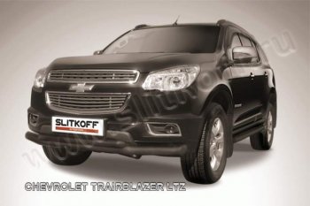 Защита переднего бампера d76 и d57 Slitkoff Chevrolet (Шевролет) Trailblazer (Трейлблэйзер)  GM800 (2012-2016) GM800 дорестайлинг