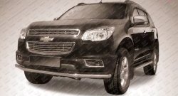 12 299 р. Одинарная защита переднего бампера из трубы диаметром 57 мм Slitkoff  Chevrolet Trailblazer  GM800 (2012-2016) дорестайлинг (Нержавейка, Полированная)  с доставкой в г. Москва. Увеличить фотографию 1