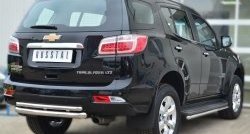 21 799 р. Защита заднего бампера (Ø63 и 42 мм, нержавейка) SLITKOFF Chevrolet Trailblazer GM800 дорестайлинг (2012-2016)  с доставкой в г. Москва. Увеличить фотографию 4