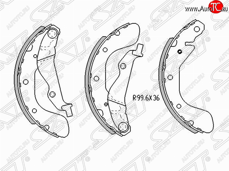 1 539 р. Колодки тормозные задние SAT  Chevrolet Aveo  T200 (2002-2008), Chevrolet Captiva (2011-2016), Ravon Nexia R3 (2016-2020), Ravon R4 (2016-2020)  с доставкой в г. Москва