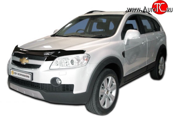 4 599 р. Дефлектор капота NovLine Chevrolet Captiva  дорестайлинг (2006-2011)  с доставкой в г. Москва