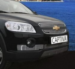 5 354 р. Декоративные вставки воздухозаборника SOUZ-96 Chevrolet Captiva  дорестайлинг (2006-2011)  с доставкой в г. Москва. Увеличить фотографию 1