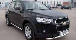 20 849 р. Защита переднего бампера (2 трубыØ63 мм, нержавейка) SLITKOFF Chevrolet Captiva 1-ый рестайлинг (2011-2013)  с доставкой в г. Москва. Увеличить фотографию 4