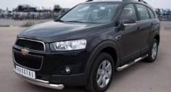 20 749 р. Защита переднего бампера (2 трубыØ76 и 42 мм, нержавейка) SLITKOFF Chevrolet Captiva 1-ый рестайлинг (2011-2013)  с доставкой в г. Москва. Увеличить фотографию 4