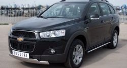 25 999 р. Защита переднего бампера (2 трубыØ75х42 мм, нержавейка) Russtal Chevrolet Captiva 1-ый рестайлинг (2011-2013)  с доставкой в г. Москва. Увеличить фотографию 4