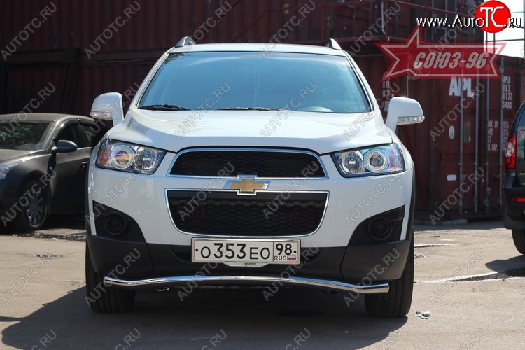 16 469 р. Защита переднего бампера одинарная Souz-96 Premium (d60) Chevrolet Captiva 1-ый рестайлинг (2011-2013)  с доставкой в г. Москва