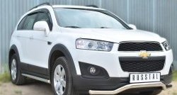 16 999 р. Защита переднего бампера (Ø63 мм волна, нержавейка) SLITKOFF Chevrolet Captiva 2-ой рестайлинг (2013-2016)  с доставкой в г. Москва. Увеличить фотографию 4