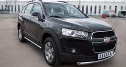 16 999 р. Одинарная защита переднего бампера диаметром 63 мм SLITKOFF Chevrolet Captiva 1-ый рестайлинг (2011-2013)  с доставкой в г. Москва. Увеличить фотографию 4