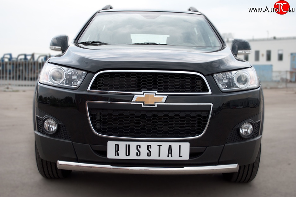 16 999 р. Одинарная защита переднего бампера диаметром 63 мм SLITKOFF Chevrolet Captiva 1-ый рестайлинг (2011-2013)  с доставкой в г. Москва