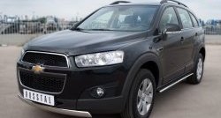 14 999 р. Защита переднего бампера (Ø75х42 мм, нержавейка) Russtal Chevrolet Captiva 1-ый рестайлинг (2011-2013)  с доставкой в г. Москва. Увеличить фотографию 4