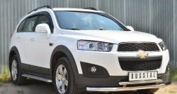 24 649 р. Широкая защита порогов (рестайлинг) SLITKOFF Chevrolet Captiva 2-ой рестайлинг (2013-2016)  с доставкой в г. Москва. Увеличить фотографию 3