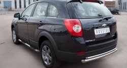 17 649 р. Защита заднего бампера (Ø63 и 42 мм, нержавейка) SLITKOFF Chevrolet Captiva 1-ый рестайлинг (2011-2013)  с доставкой в г. Москва. Увеличить фотографию 4