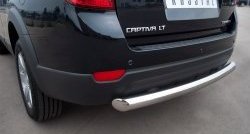 16 999 р. Одинарная защита заднего бампера из трубы диаметром 76 мм SLITKOFF Chevrolet Captiva 1-ый рестайлинг (2011-2013)  с доставкой в г. Москва. Увеличить фотографию 2