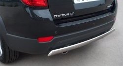 4 879 р. Защита заднего бампера (Ø75x42 мм, нержавейка) Russtal  Chevrolet Captiva (2011-2013) 1-ый рестайлинг  с доставкой в г. Москва. Увеличить фотографию 2