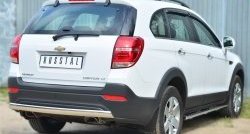 14 999 р. Защита заднего бампера (Ø75x42 мм, нержавейка) Russtal Chevrolet Captiva 2-ой рестайлинг (2013-2016)  с доставкой в г. Москва. Увеличить фотографию 4