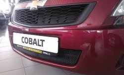 Нижняя сетка на бампер Russtal (черная) Chevrolet Cobalt седан дорестайлинг (2011-2016)