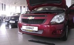 2 189 р. Нижняя сетка на бампер Russtal (хром) Chevrolet Cobalt седан дорестайлинг (2011-2016)  с доставкой в г. Москва. Увеличить фотографию 3